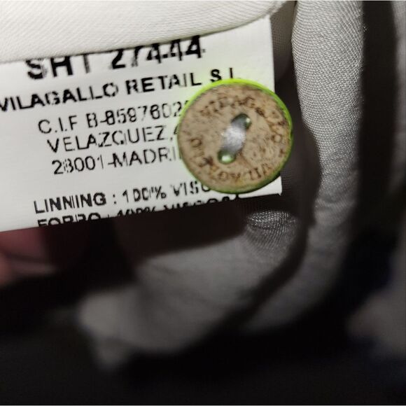 VILAGALLO Tropical Shirt Dress - Size 44 US 12 Palm Trees - Picture 5 of 9